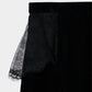 flower lace black velour skirt【Delivery in November 2025】