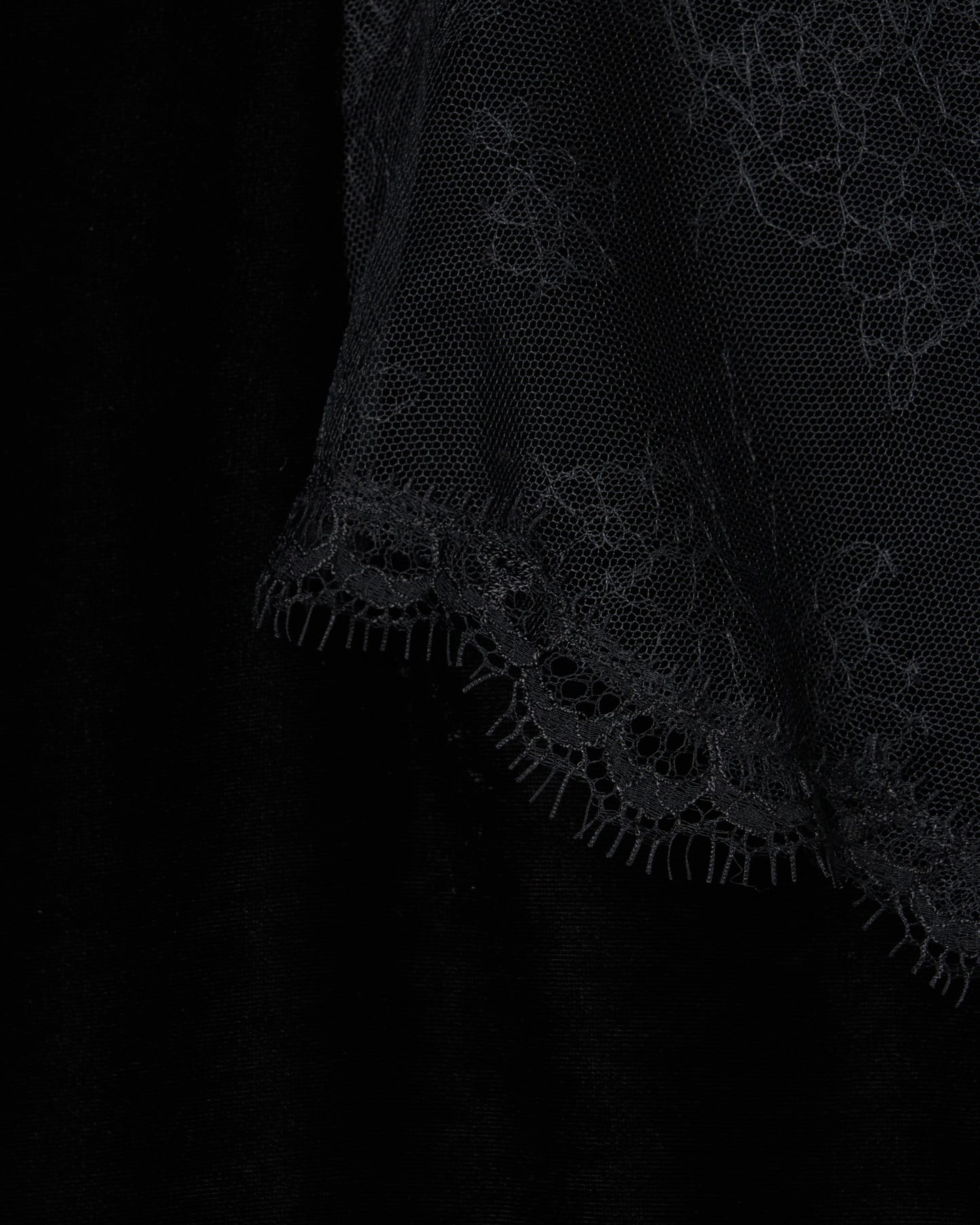 flower lace black velour skirt【Delivery in November 2025】