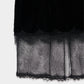 flower lace black velour skirt【Delivery in November 2025】