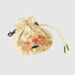 flower embroidery mini kinchaku bag【Delivery in November 2025】
