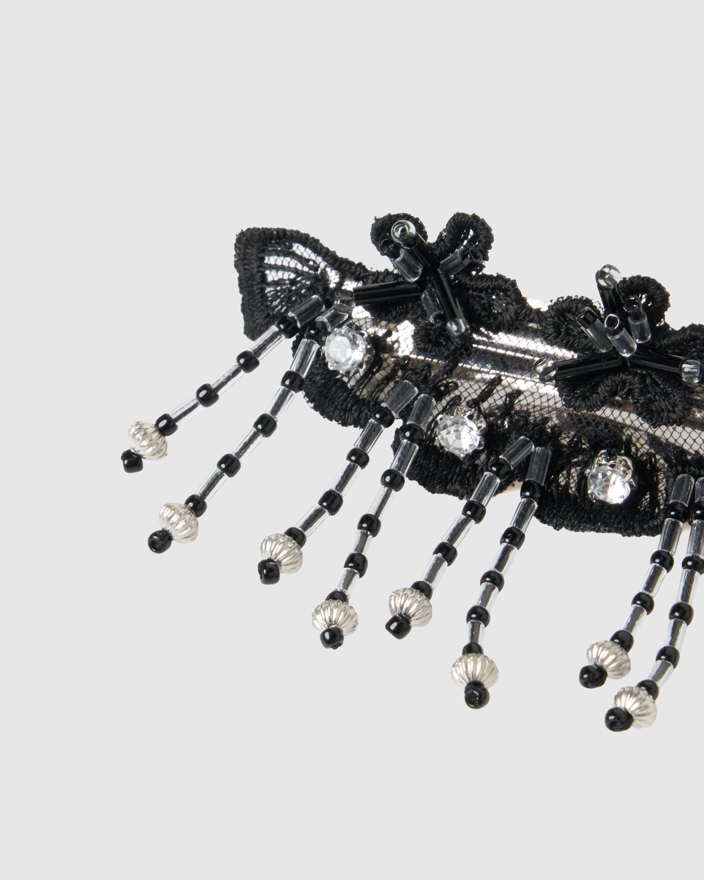 snow bijou mini barrette Black【Delivery in November 2025】