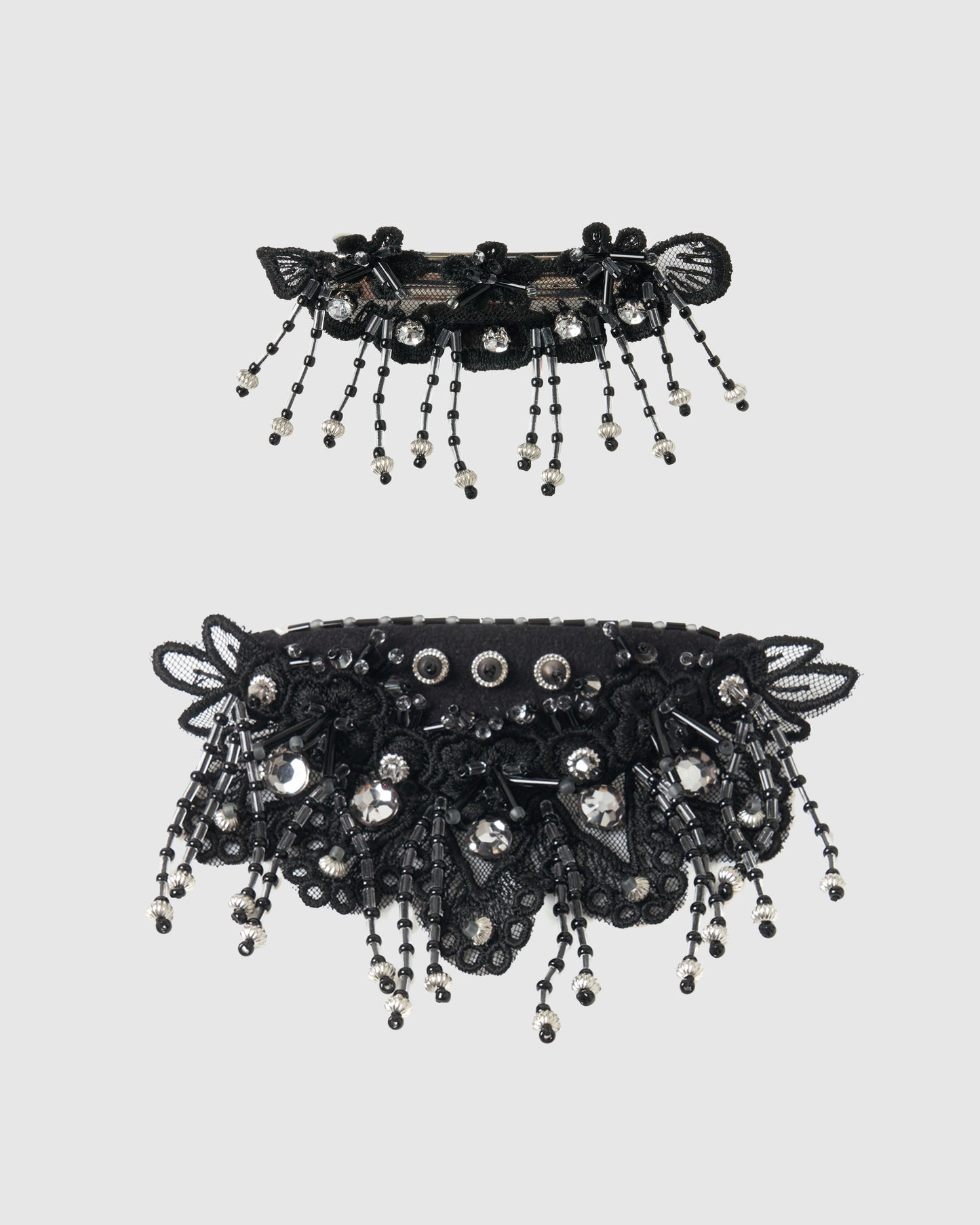 snow bijou mini barrette Black【Delivery in November 2025】