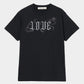 LOVE sparkle T-shirt Black × Silver【POPUP先行】