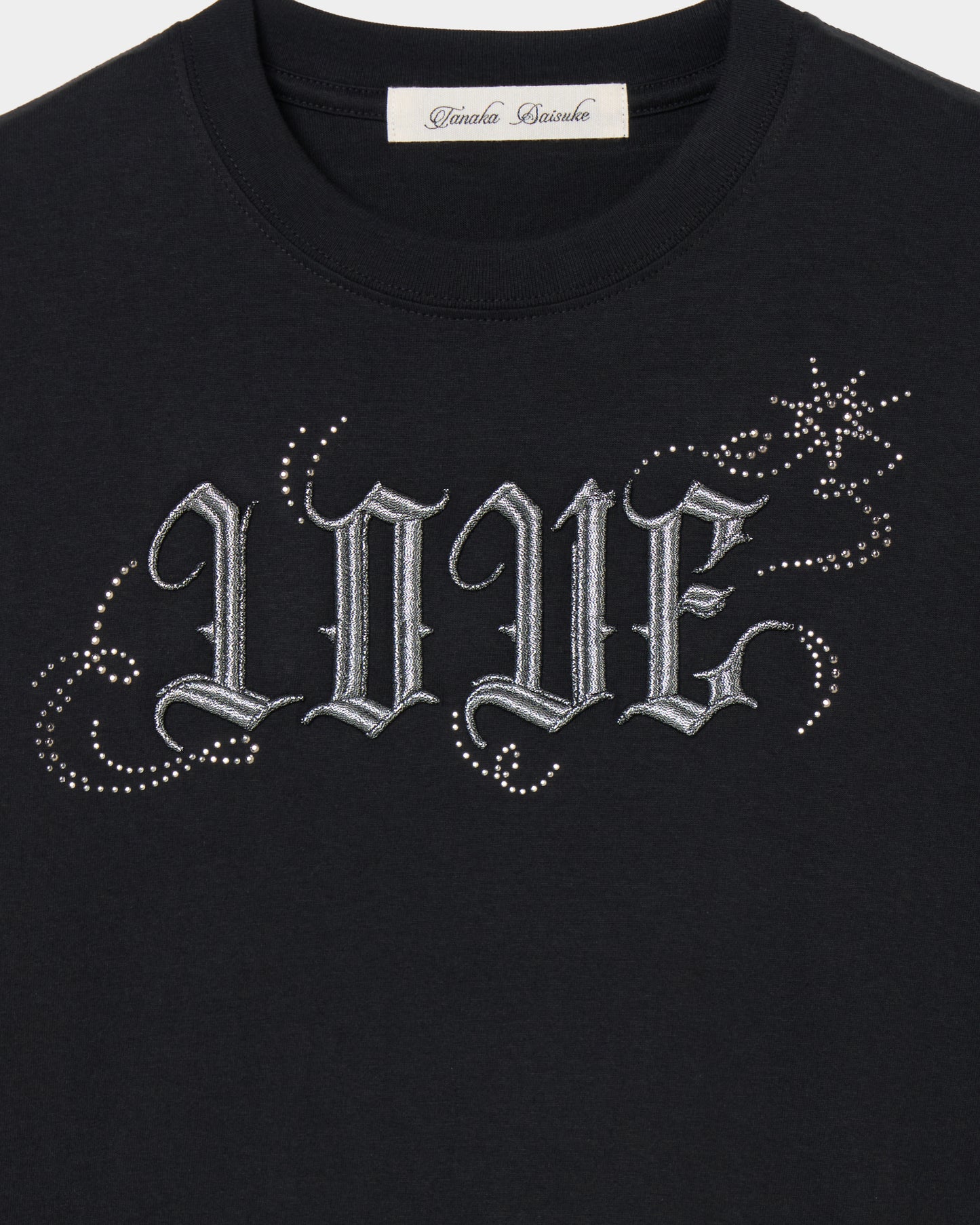 LOVE sparkle T-shirt Black × Silver【POPUP先行】