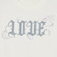LOVE sparkle T-shirt White × Silver【POPUP先行】