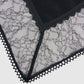 flower lace frame scarf Black【Delivery in November 2025】