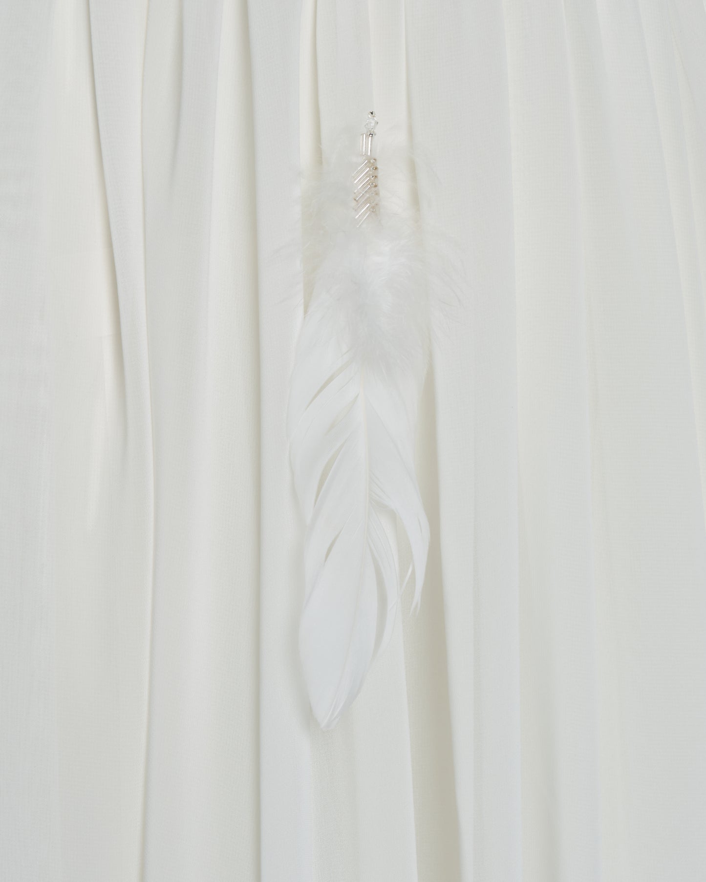 feather chiffon long skirt【Delivery in March 2026】