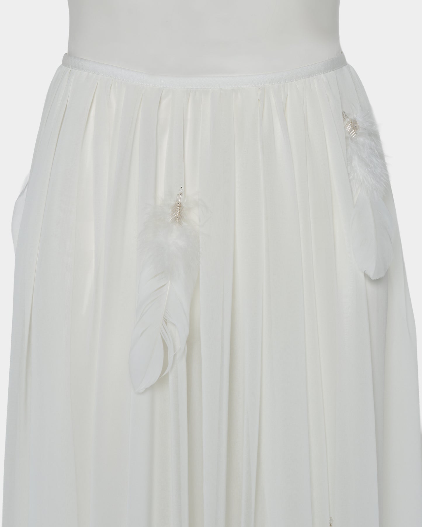 feather chiffon long skirt【Delivery in March 2026】