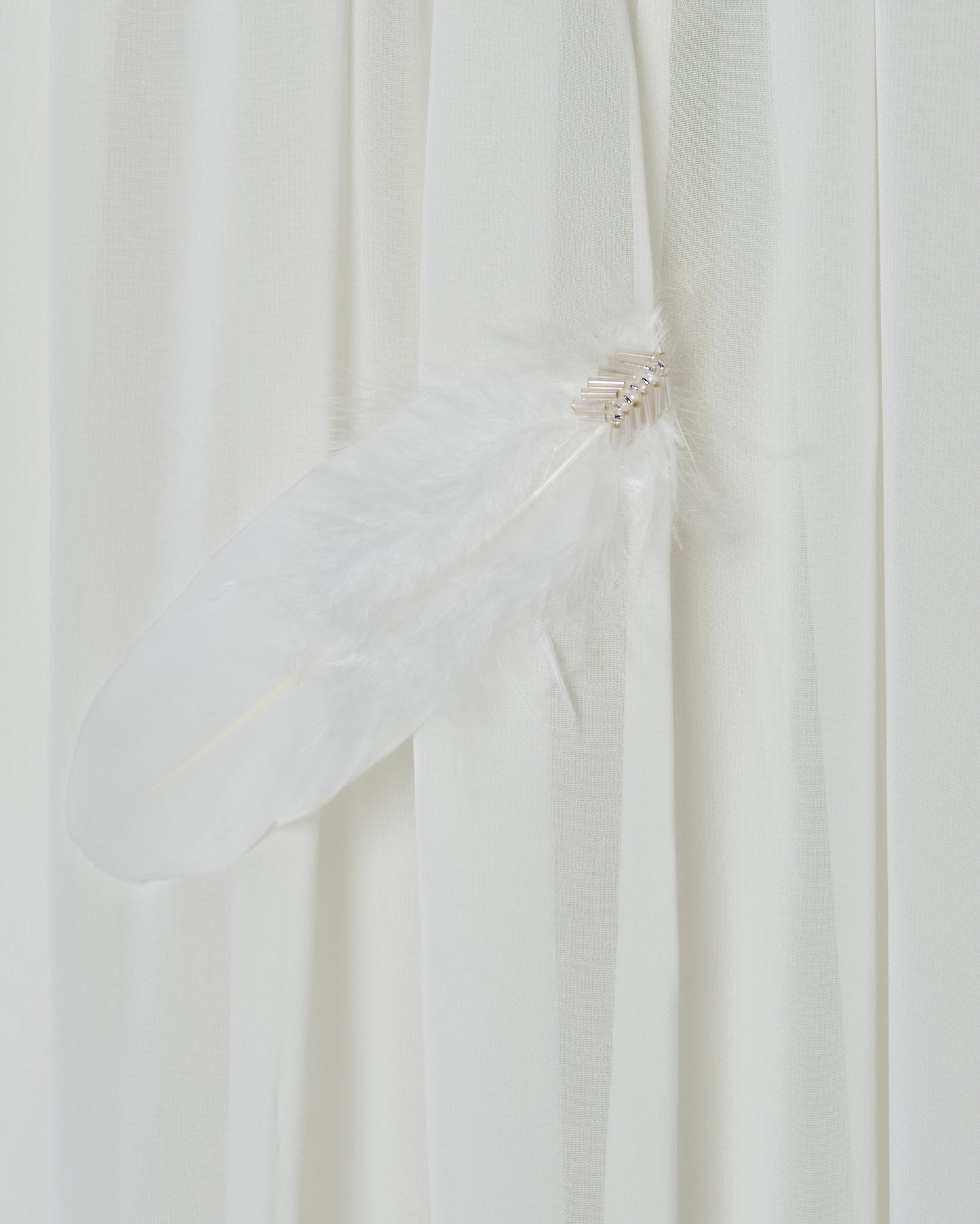 feather chiffon long skirt【Delivery in March 2026】