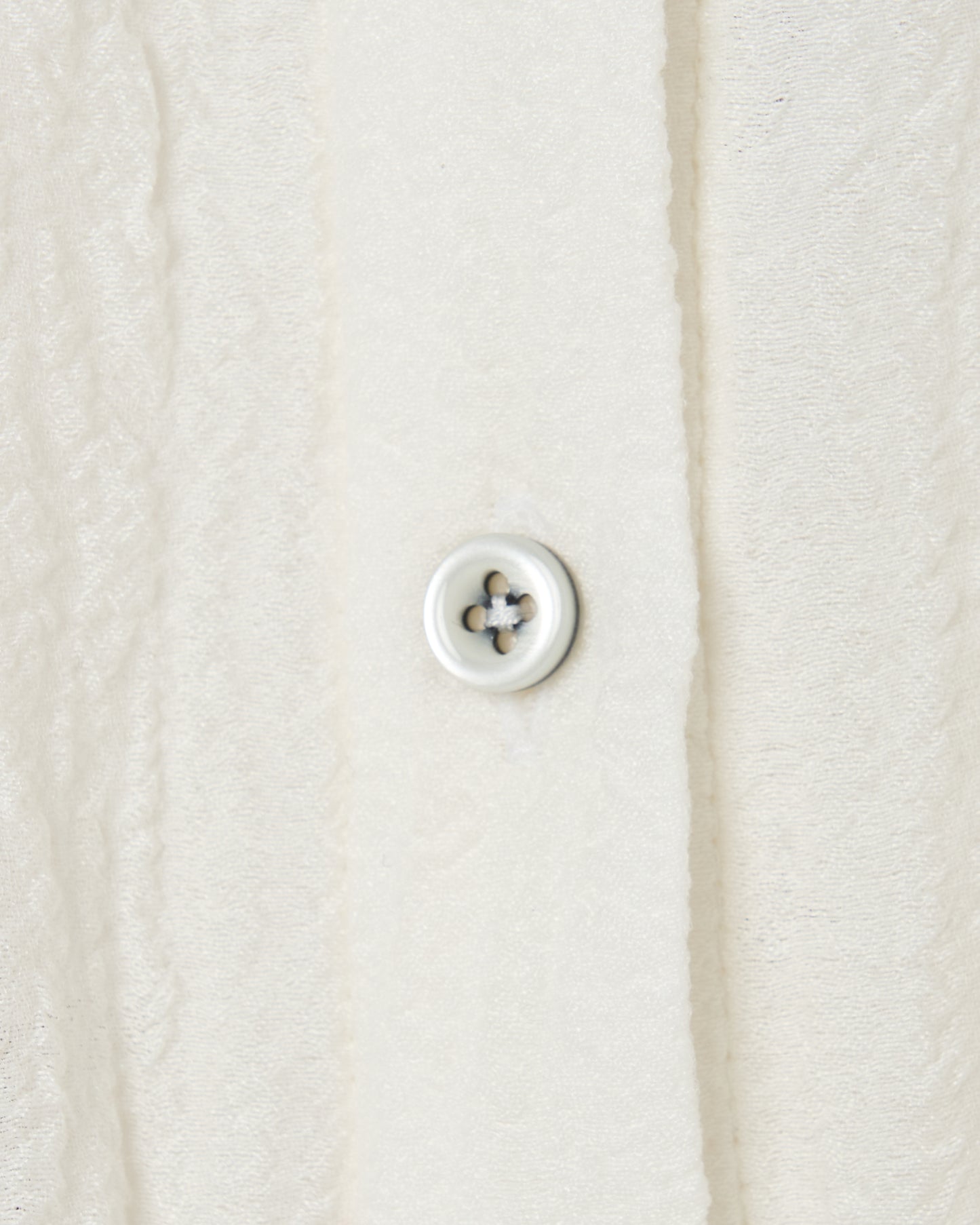 cross embroidery shirring shirt Off white【Delivery in February 2026】