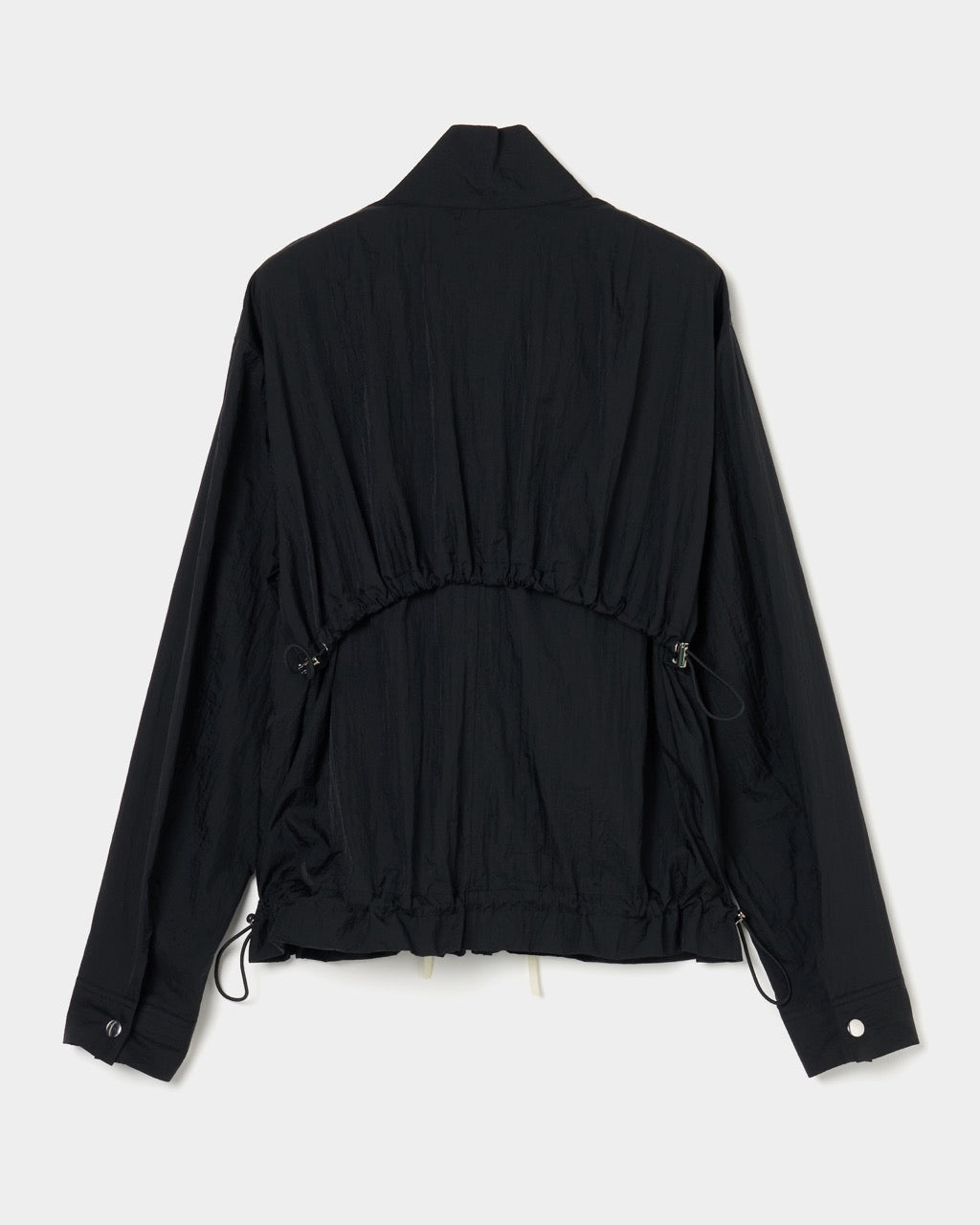 ribbon tulle embroidery wind breaker Black 【Delivery in January 2026】