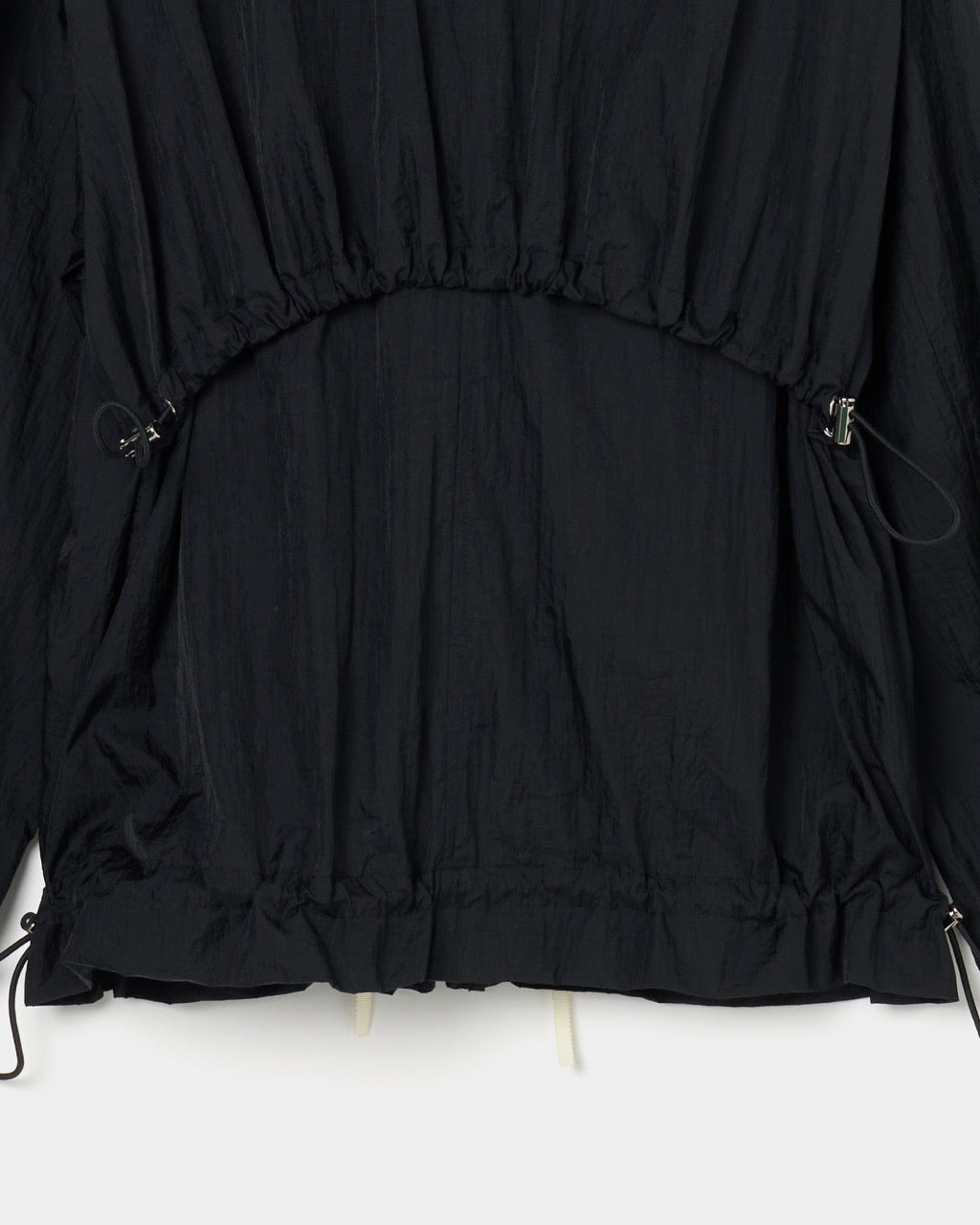 ribbon tulle embroidery wind breaker Black 【Delivery in January 2026】