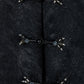 Wild bloom beads embroidery open collar shirt Black【Delivery in March 2026】