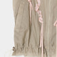 ribbon tulle embroidery wind breaker Khaki 【Delivery in January 2026】