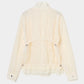 fuzzy lace drawstring blouson Cream【Delivery in January 2026】