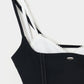 seam frayed bustier tops Black【Delivery in February 2026】