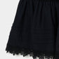 tiered lace frill skirt Black【Delivery in February 2026】