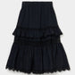 tiered lace frill skirt Black【Delivery in February 2026】