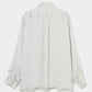 pin tuck frilled shirt Smoke green【Delivery in January 2026】