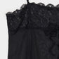 lazy ribbon sheer camisole Black【Delivery in February 2026】