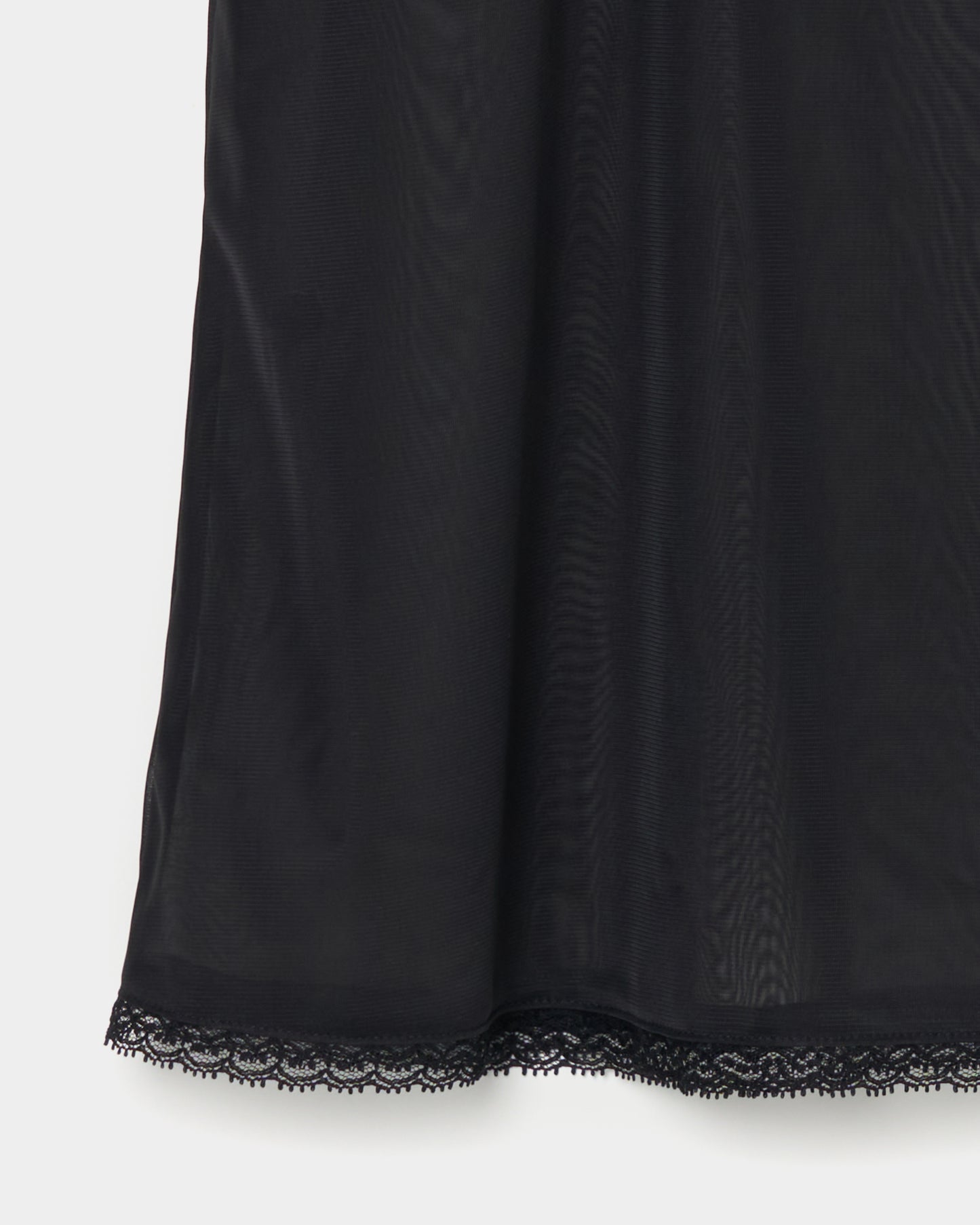 lazy ribbon sheer camisole Black【Delivery in February 2026】
