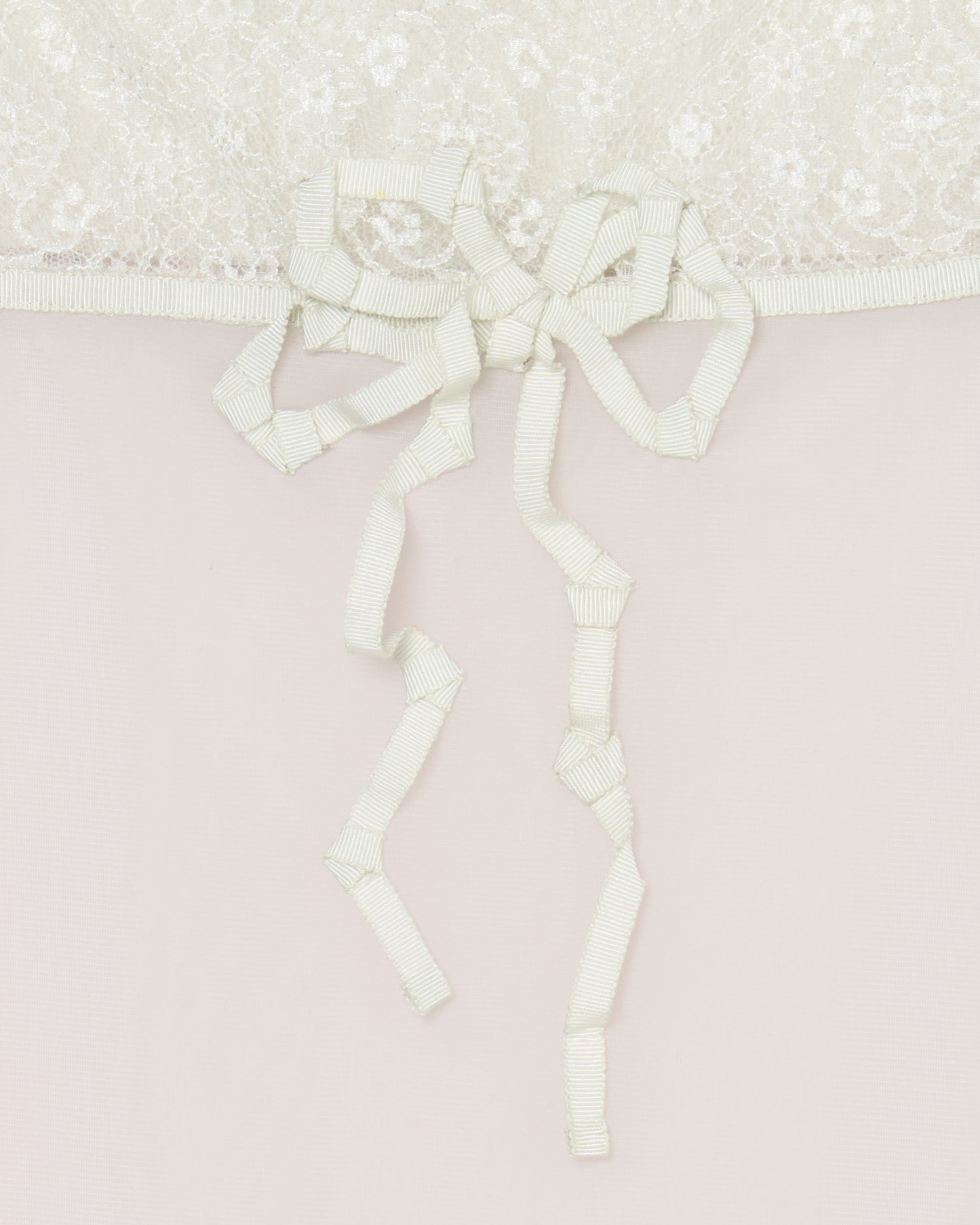lazy ribbon sheer camisole Smoke green【Delivery in February 2026】