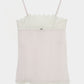 lazy ribbon sheer camisole Smoke green【Delivery in February 2026】