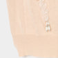 Ribbon tulle pearl embroidery cardigan Shell pink【Delivery in February 2026】