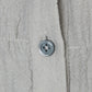 cross embroidery shirring shirt Ash gray【Delivery in February 2026】
