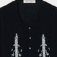 ribbon knight bijou embroidery cardigan Black【Delivery in February 2026】