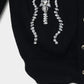 ribbon knight bijou embroidery cardigan Black【Delivery in February 2026】