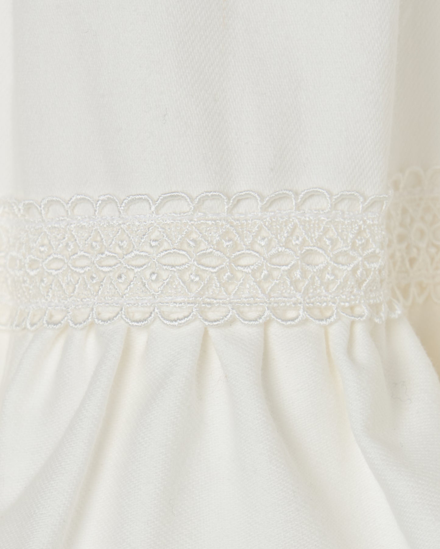 tiered lace frill skirt White【Delivery in February 2026】