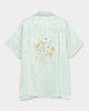 Wild bloom beads embroidery open collar shirt Mint【stock】