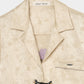 Wild bloom beads embroidery open collar shirt Champagne beige【Delivery in March 2026】