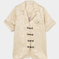 Wild bloom beads embroidery open collar shirt Champagne beige【Delivery in March 2026】
