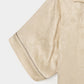 Wild bloom beads embroidery open collar shirt Champagne beige【Delivery in March 2026】