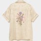 Wild bloom beads embroidery open collar shirt Champagne beige【Delivery in March 2026】