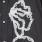 ribbon tulle embroidery shirt Black【Delivery in January 2026】