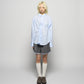 wave tuck lumen embroidery shirt Pale blue【Delivery in January 2026】