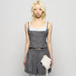 seam frayed bustier tops Gray【Delivery in February 2026】
