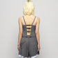 seam frayed bustier tops Gray【Delivery in February 2026】