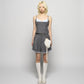 seam frayed bustier tops Gray【Delivery in February 2026】