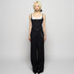 seam frayed bustier tops Black【Delivery in February 2026】
