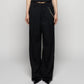 seam frayed dropped chain pants Black【Delivery in February 2026】