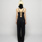 seam frayed dropped chain pants Black【Delivery in February 2026】
