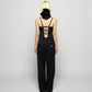 seam frayed bustier tops Black【Delivery in February 2026】