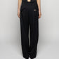 seam frayed dropped chain pants Black【Delivery in February 2026】