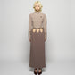 hanging straight skirt Olive brown【Delivery in February 2026】