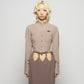 back curtain cropped blouse Olive brown【Delivery in January 2026】