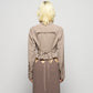 back curtain cropped blouse Olive brown【Delivery in January 2026】